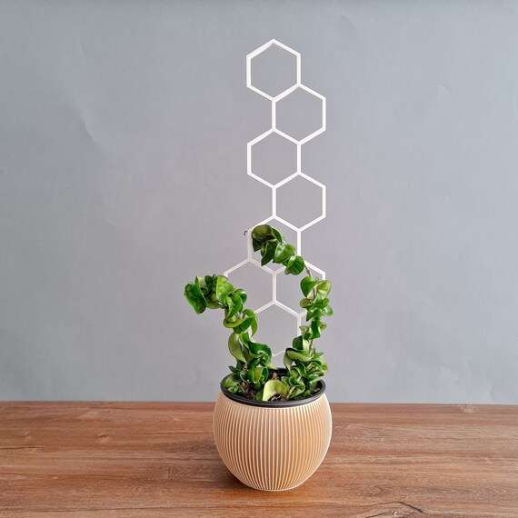 Traliccio per piante "Nido d'ape in bianco" - Stampato in 3D
